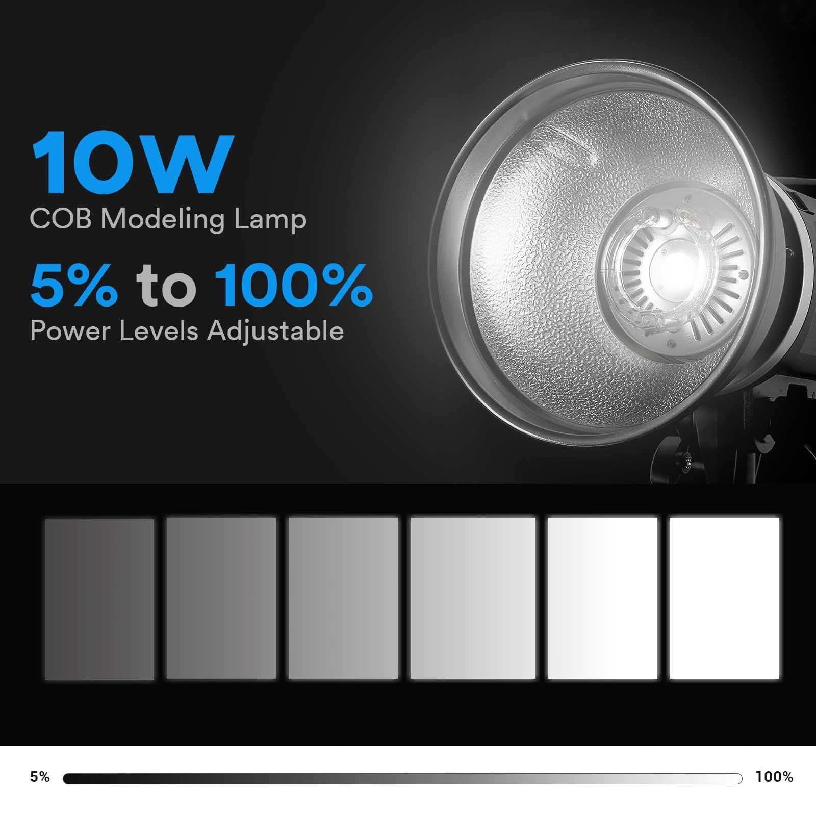 US Godox 400W SK400II Studio Flash Stroble Head+ 120cm Softbox 2.8m Light Stand