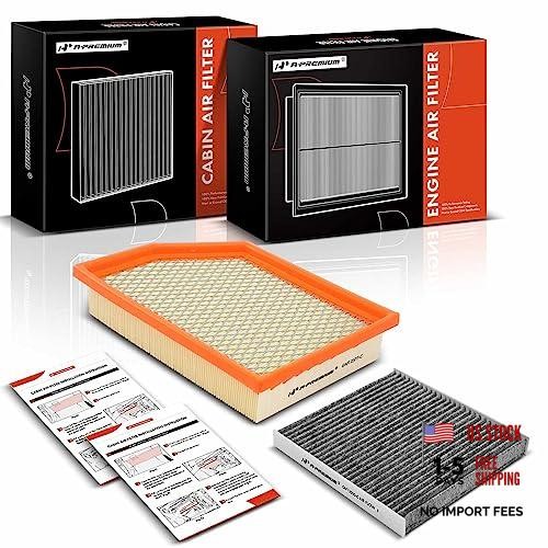 2-Pack Engine & Cabin Air Filter with Activated Carbon | Compatible with Jeep
