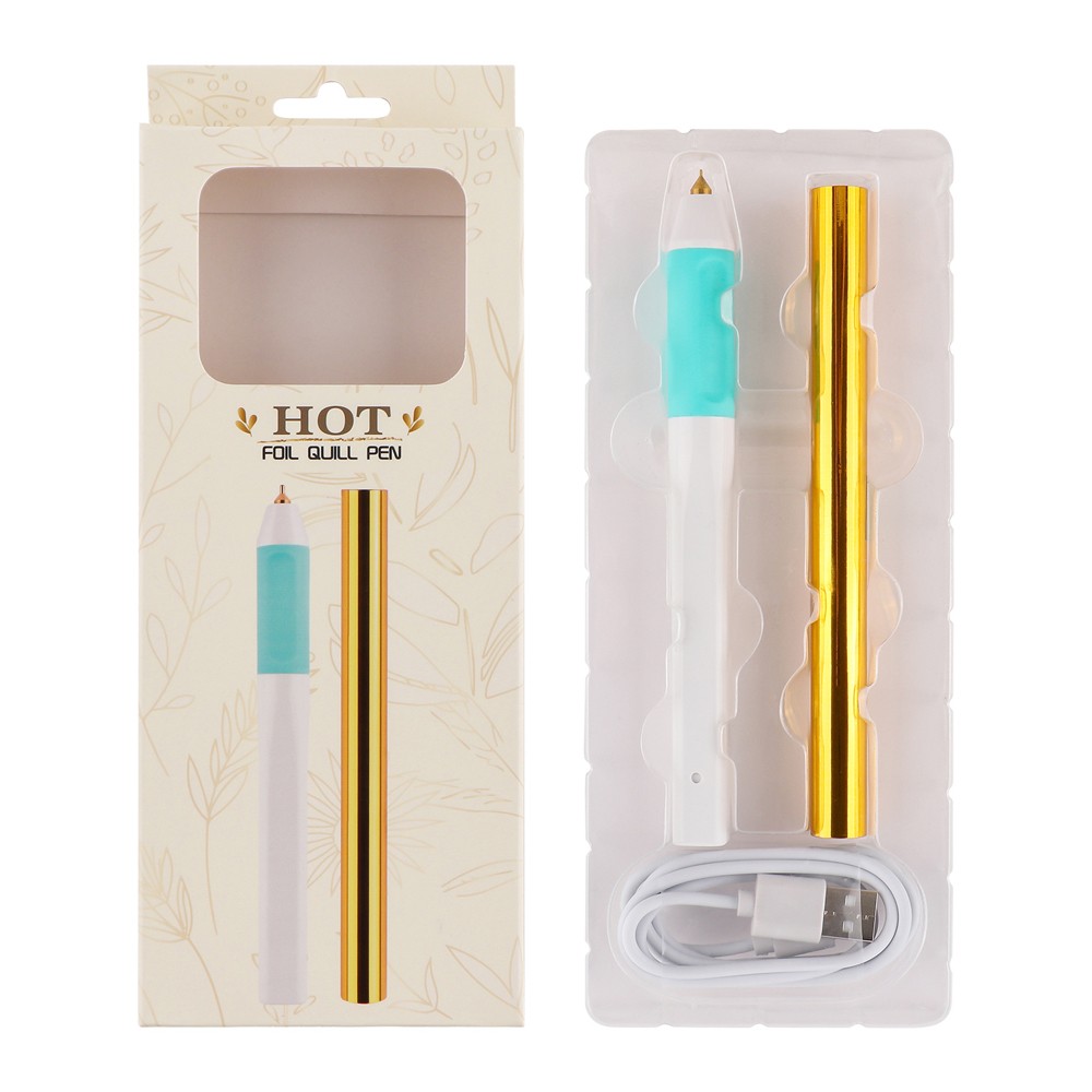 0.8mm Tip USB Hot Foil Pen Heat Active Pen For DIY Scrapbooking Paper Card Craft