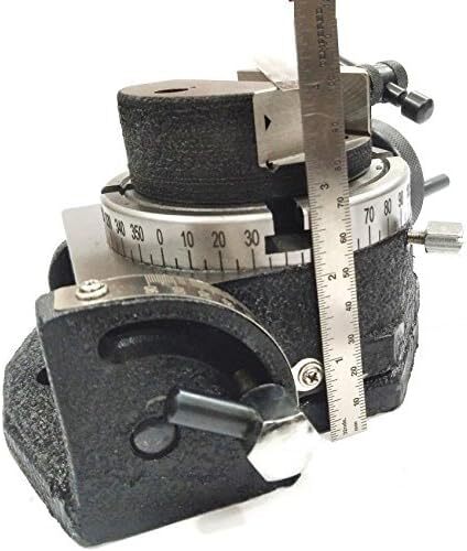 4"/100mm Rotary Table Horizontal Vertical w/ Suitable Round Vice & Clamp Kit-USA