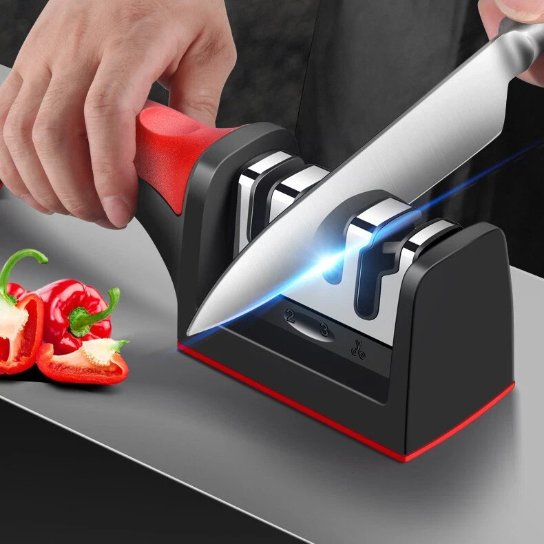 Knife Sharpener Professional Ceramic Tungsten Kitchen Sharpening System 4 Stage*