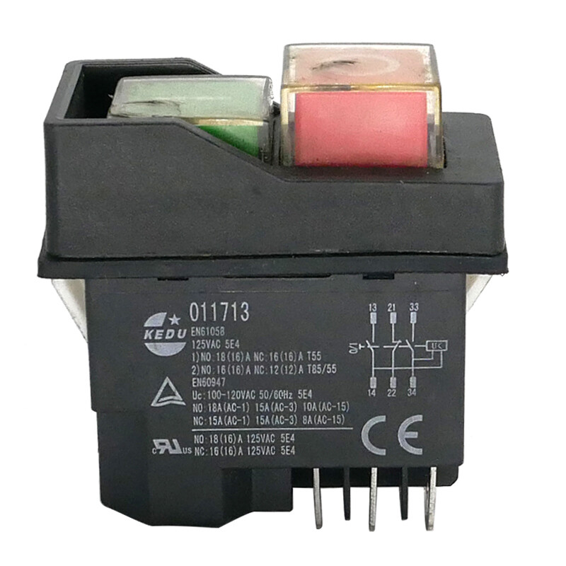 KEDU 011713 EN61058 6-pin 18(16)A 125VAC 5E4 Power Switch On/Off Switch
