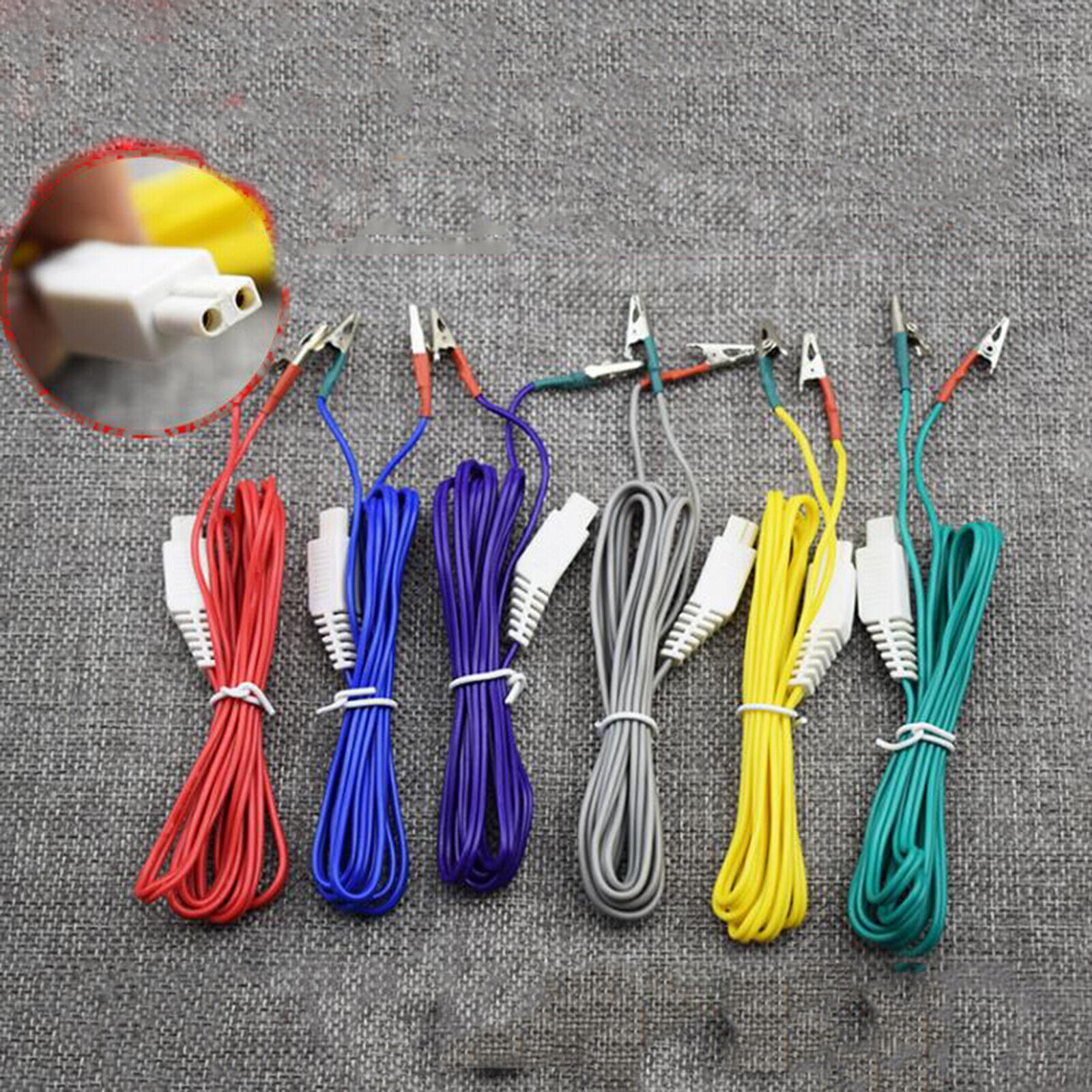 6pcs Wires For KWD-808I Acupuncture Physiotherapy Clip Wire Cable Output Machine