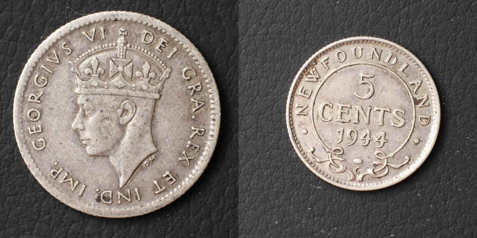 *Newfoundland Canada Silver Coin 5 Cents 1944, 1.166g, 15.49mm [E6272]7x3