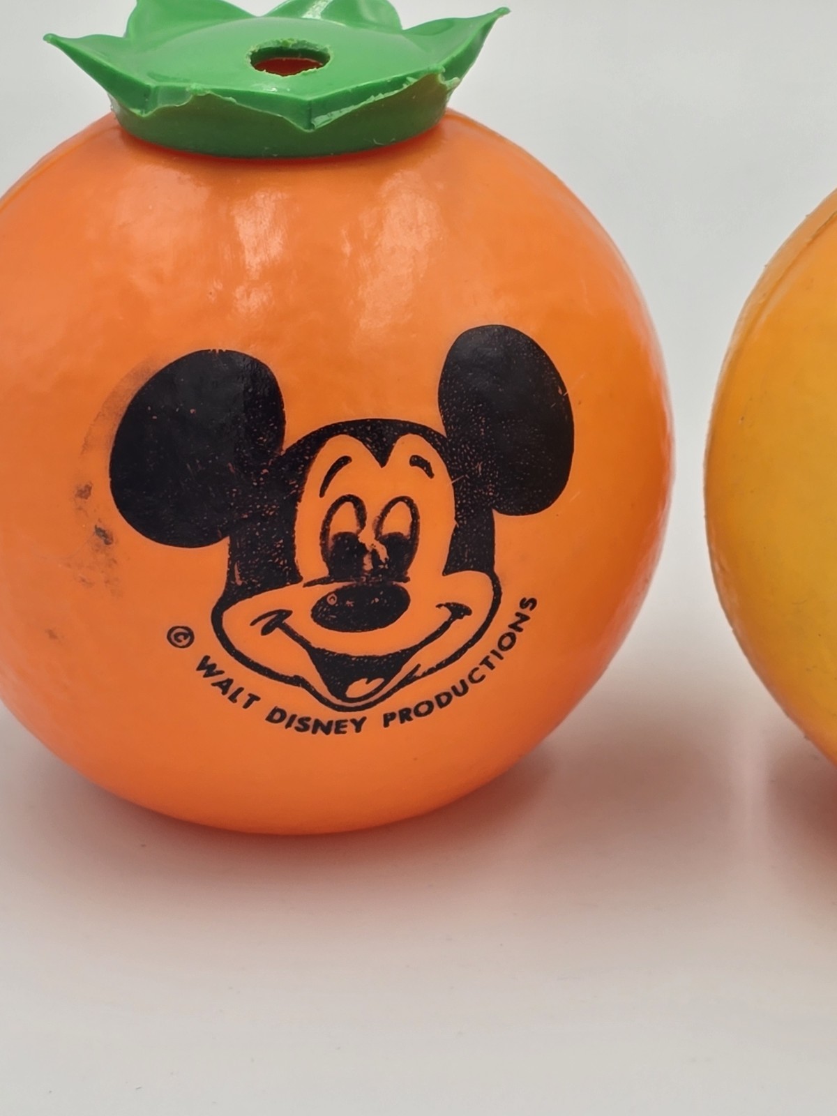 Vintage Disney Parks Mickey Mouse Orange Plastic Sippy Cups