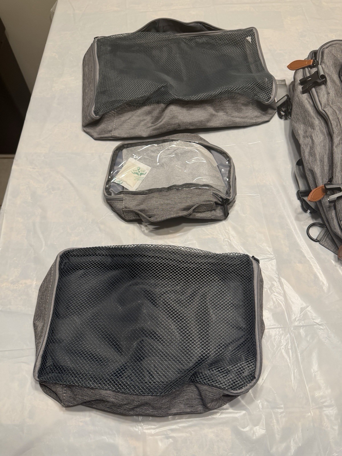 Vancropak Gray Expandable Carry On Backpack with Packing Cubes