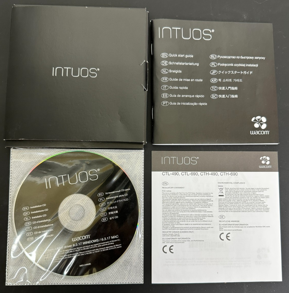 Wacom Intuos Pen Tablet Driver Install CD Version 6.3.17 Windows & Mac
