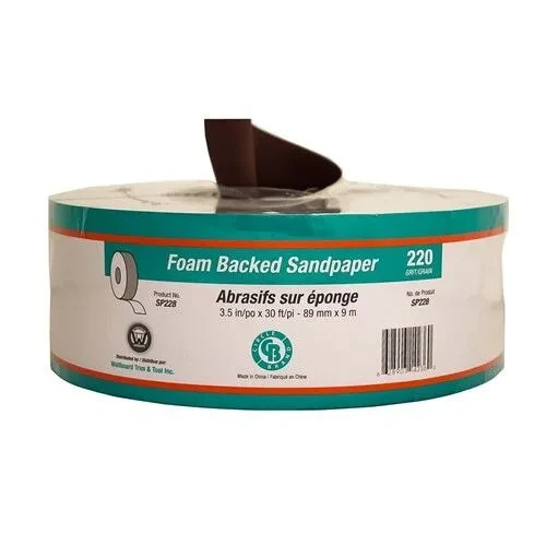 Circle Brand Foam Backed Sandpaper Rolls 220 Grit