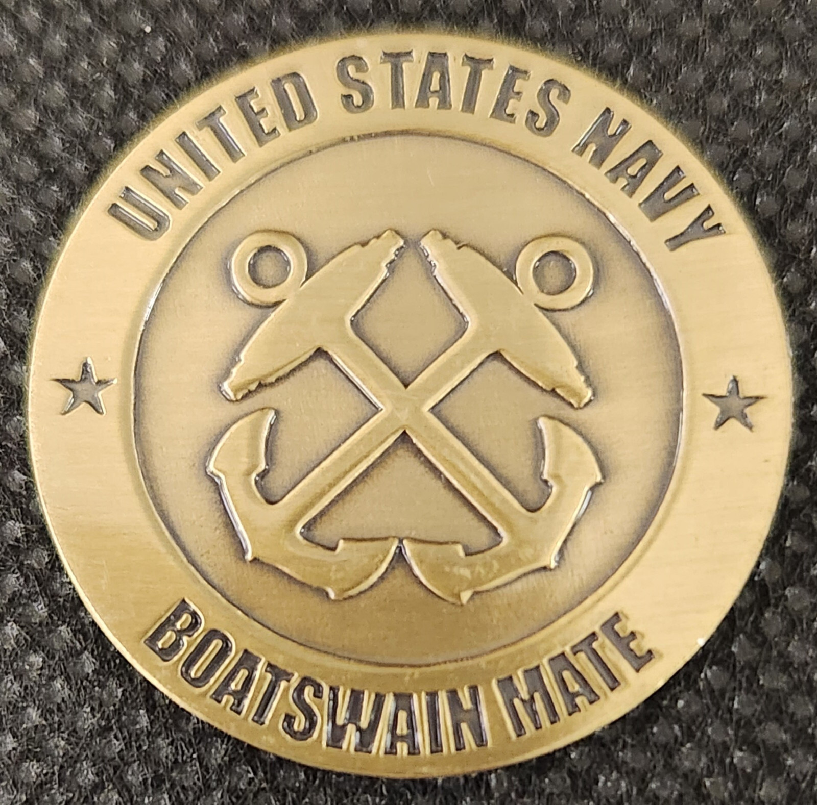 US Navy Boatswain Mate 30mm (1-1/5") Metal Adhesive Medallion