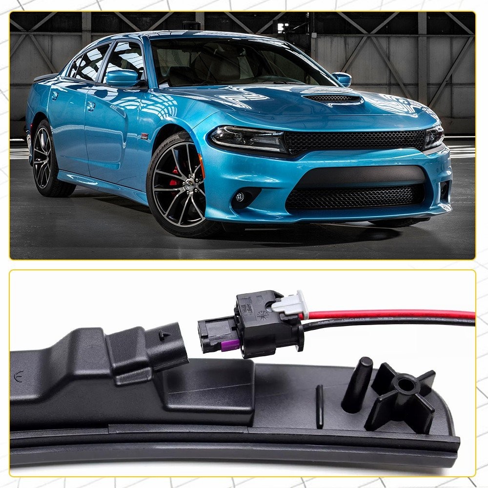 For 2015-24 Dodge Charger 4PCS Side Marker Light Wire Harness Connector Plug Set
