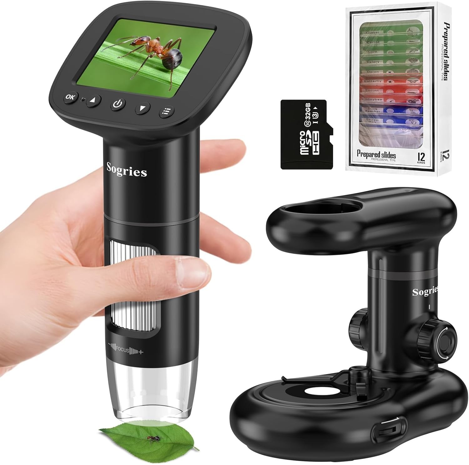 High-Definition 1000x Microscope with Camera & PC Compatibility - For Learning