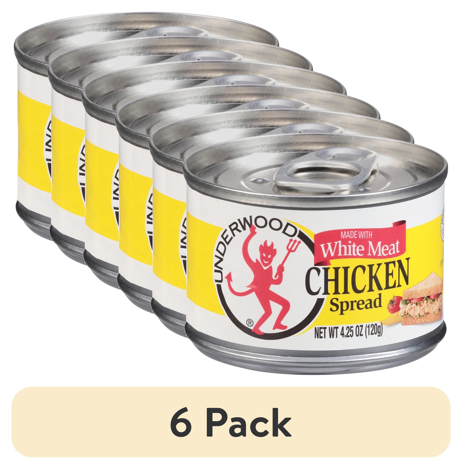 (6 pack) Underwood White Meat Chicken Spread, 4.25 oz Can
