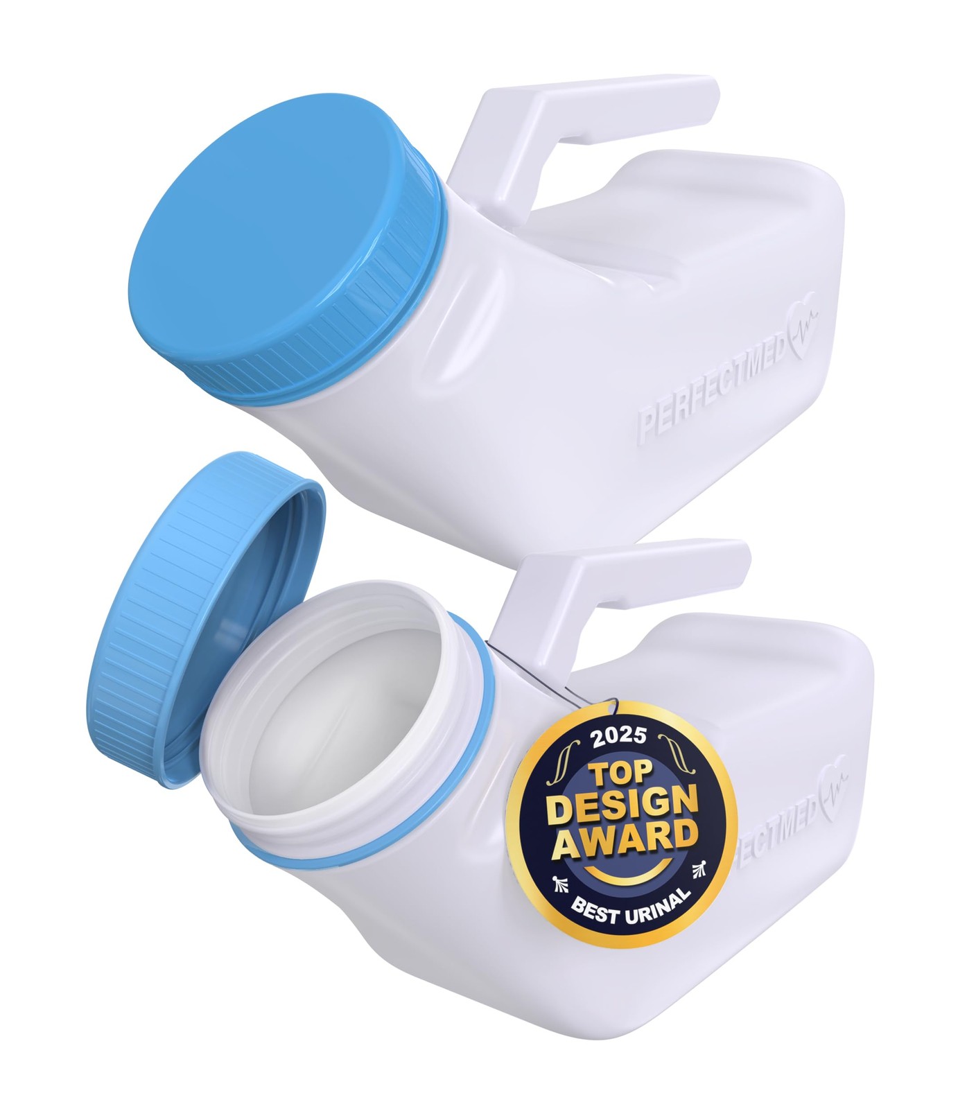 Urinals for Men Spill Proof by PerfectMed 2 Pack - 32 oz/ 1000 ml | Portable ...