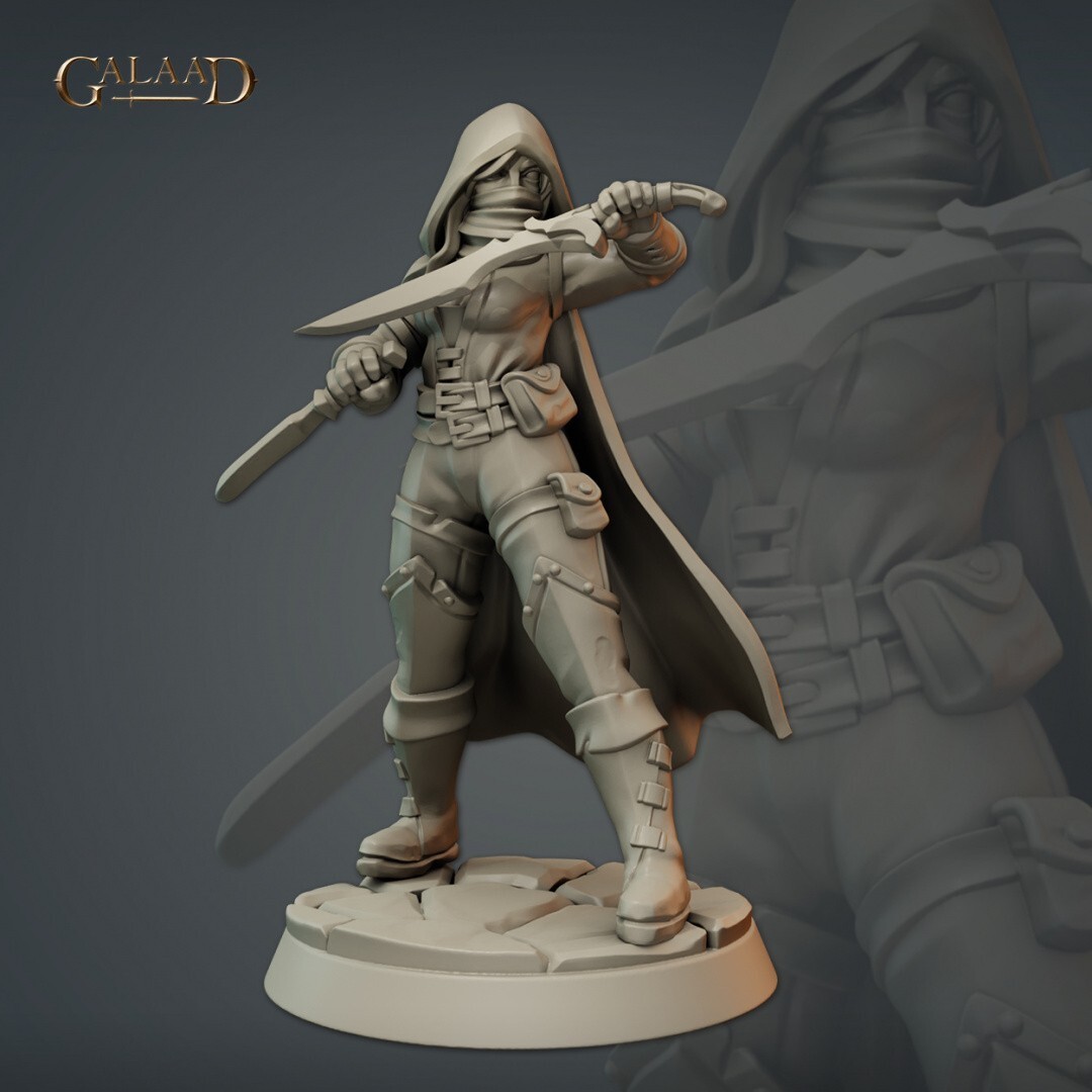 Female Bandit Daggers, Galaad Miniatures, DND Gang of Thieves