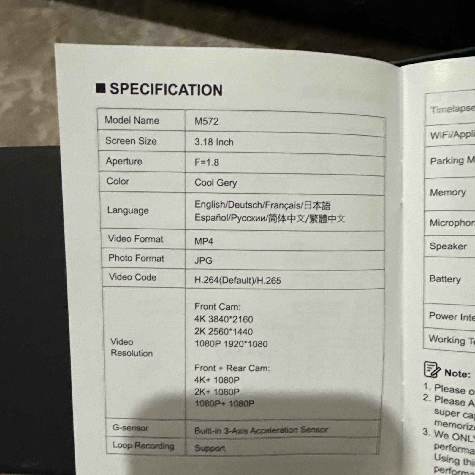 COMBAR 4K FRONT AND REAR DASH CAM