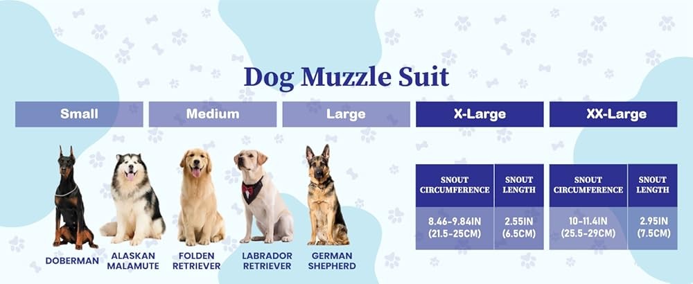 Dog Muzzle for Lar Dogs - Soft Breathable Muzzle for Lar Sized Dog