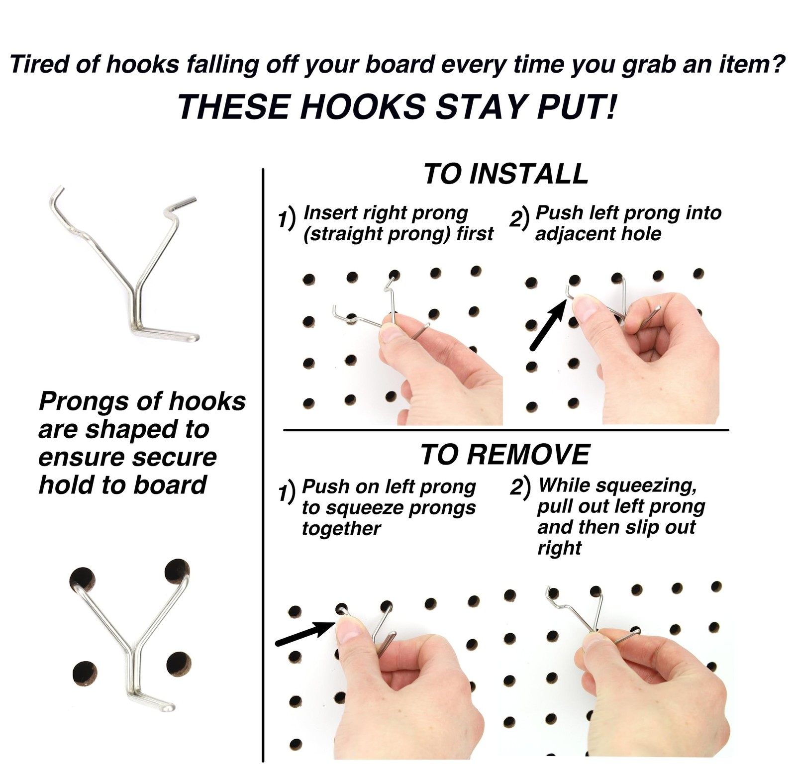 Peg Board Hooks for Hanging Tools with Bins and Baskets – Tool Organizatio