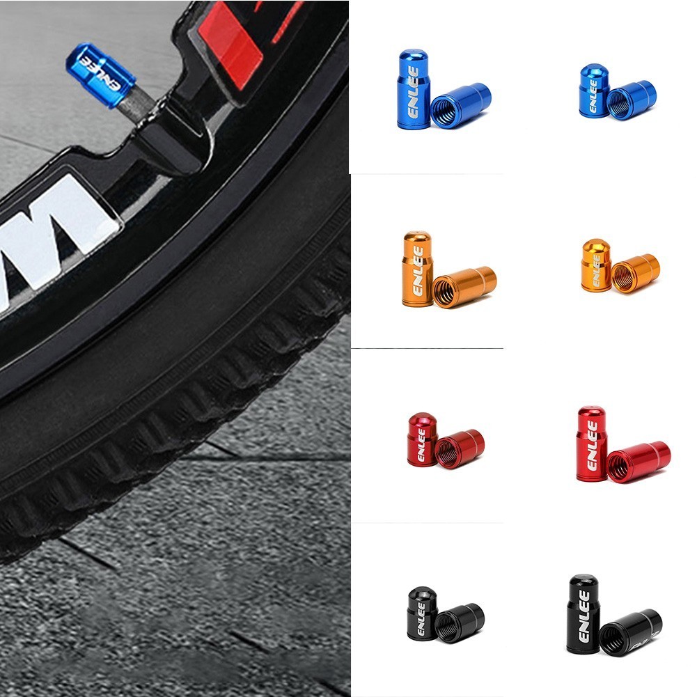 2pcs Bicycle Aluminum Tire Valve Cap Bike Inner Tube Valve Cover AV/FV Fitment