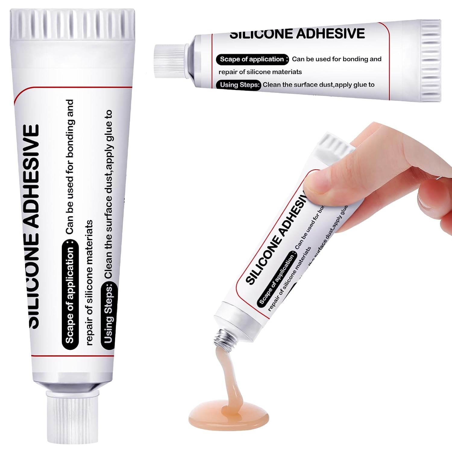 Silicone Adhesive Glue for Skin Doll Repair - Flesh Color Soft Rubber Glue
