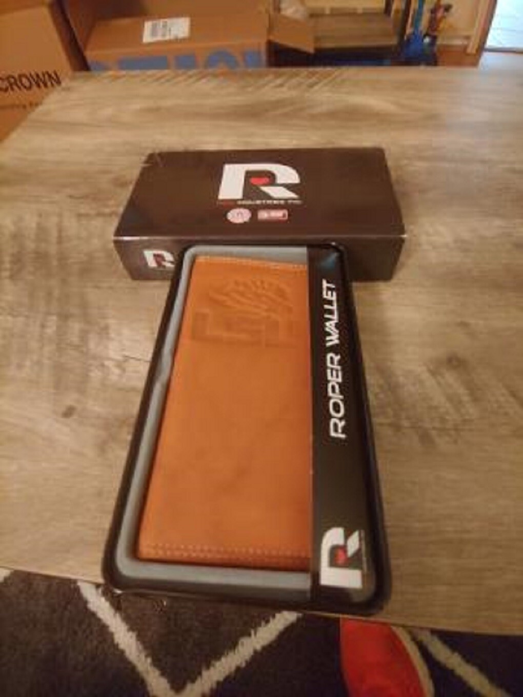 LSU Tigers Rugged Roper Tan Leather  Mens Wallet