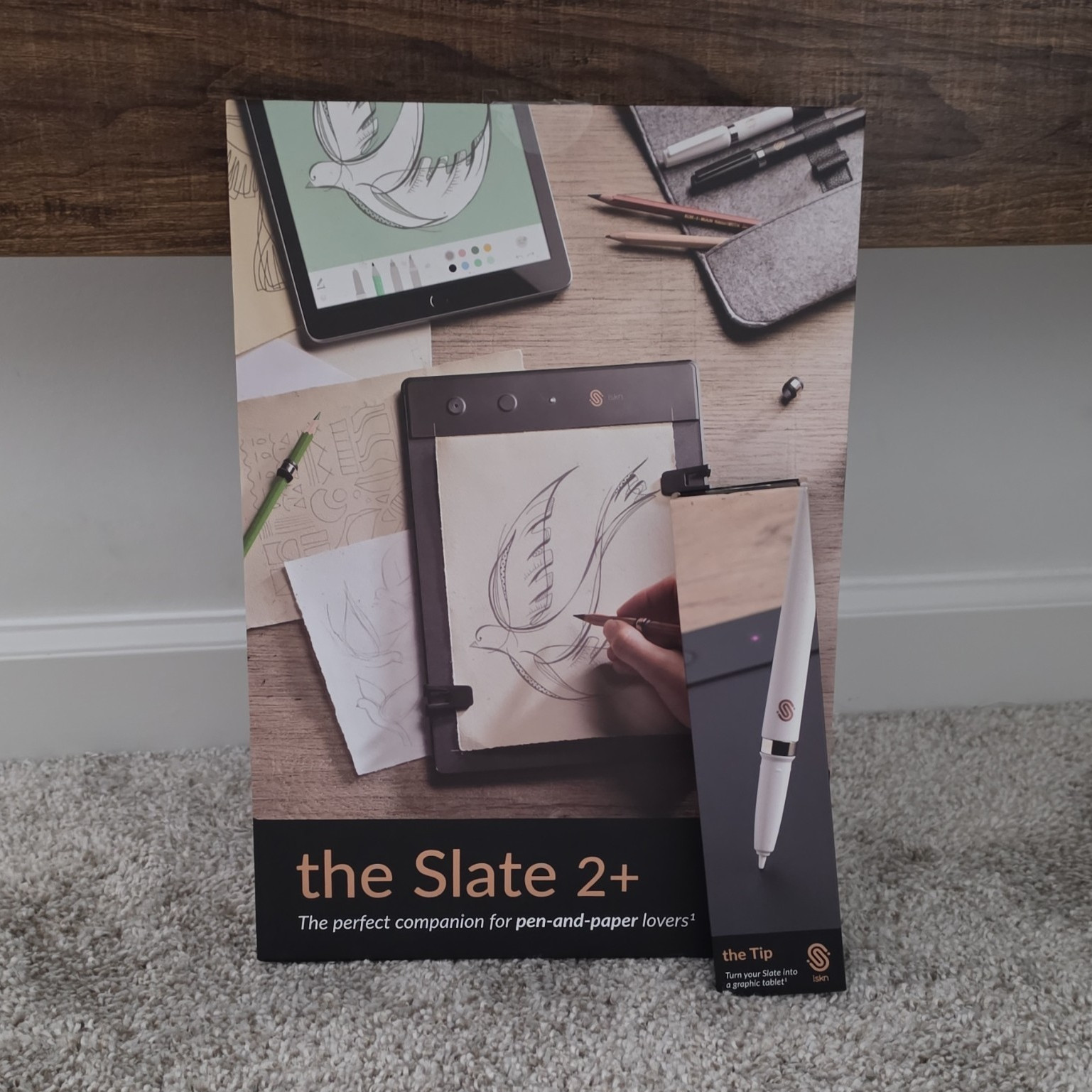 iskn the Slate 2+ Graphics Tablet Set w/ The Tip Stylus, USB (TS2E2)