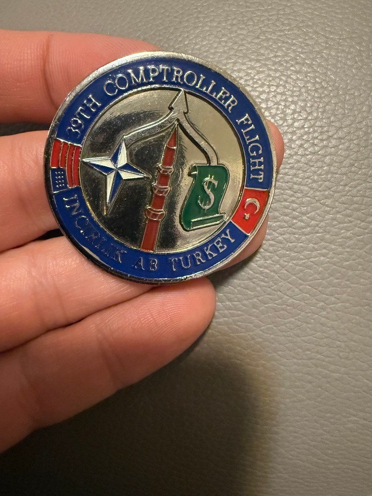 USAF 39TH WING AB TURKEY/39TH CONTROLLER FLIGHT. CHALLENGE COIN