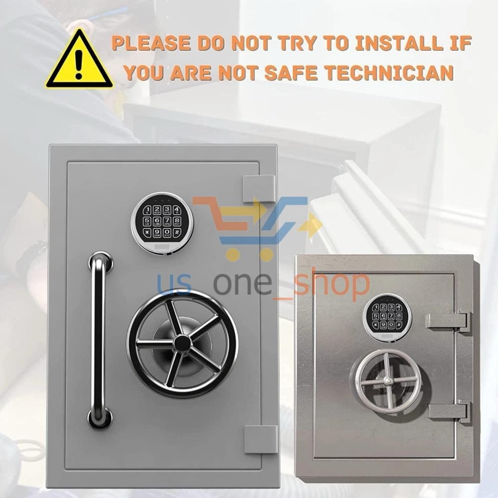 Electronic Safe Lock LED Keypad Chrome Gun Safe Lock Replacement With Swing Bolt