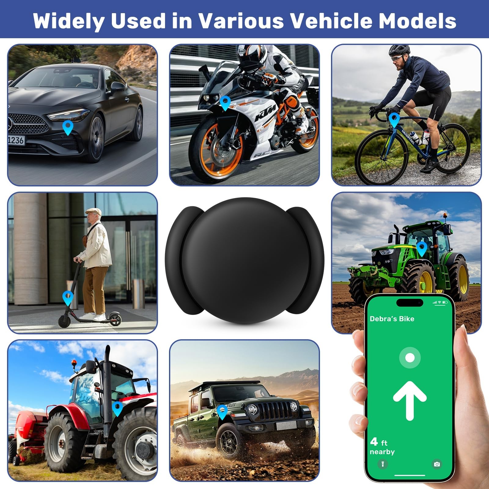 Hidden Magnetic Mini GPS Tracker for Vehicles – No Subscription GPS Device, R...
