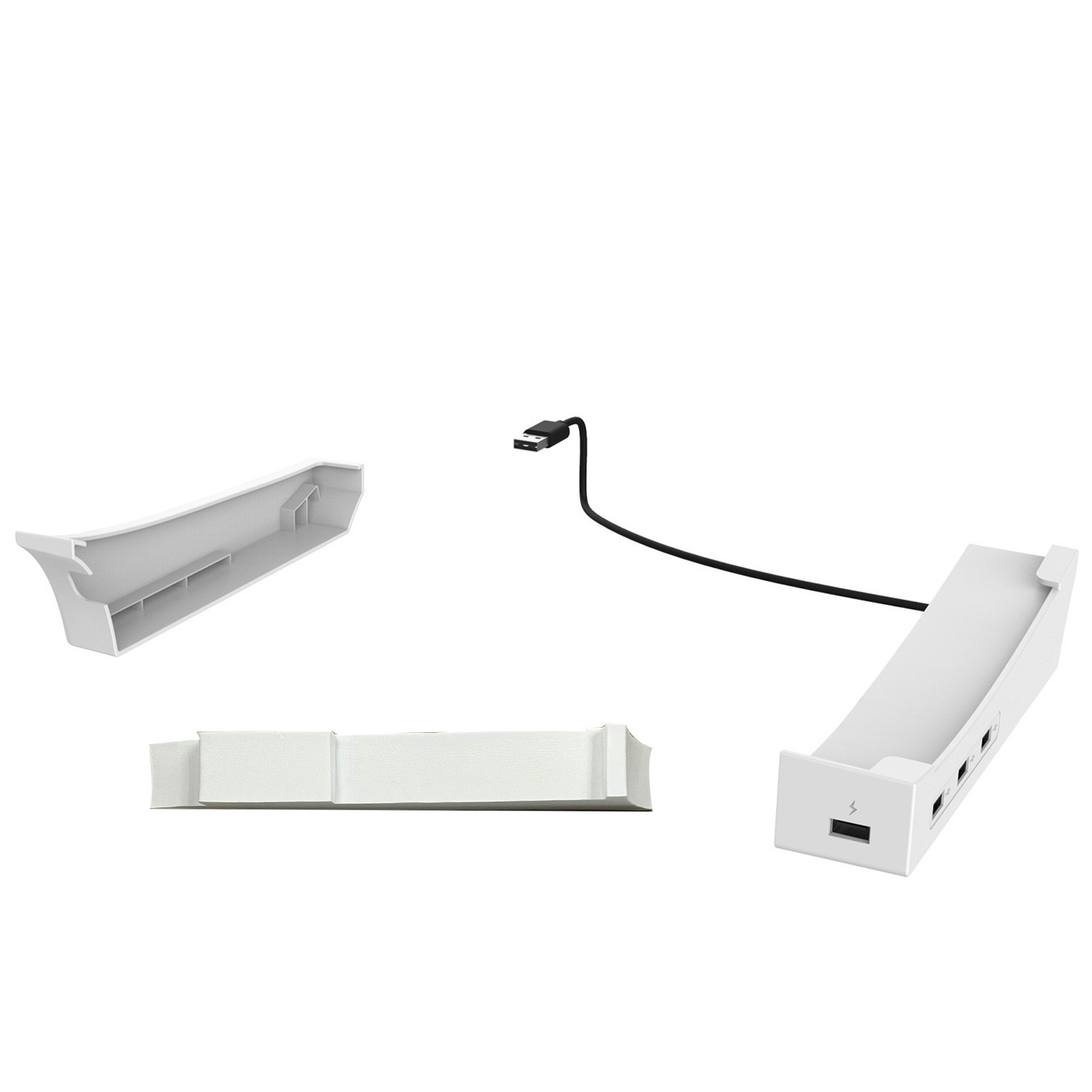 Holder Bracket With 4 Port USB Hub Replacement Commponents For PS5 Slim Console