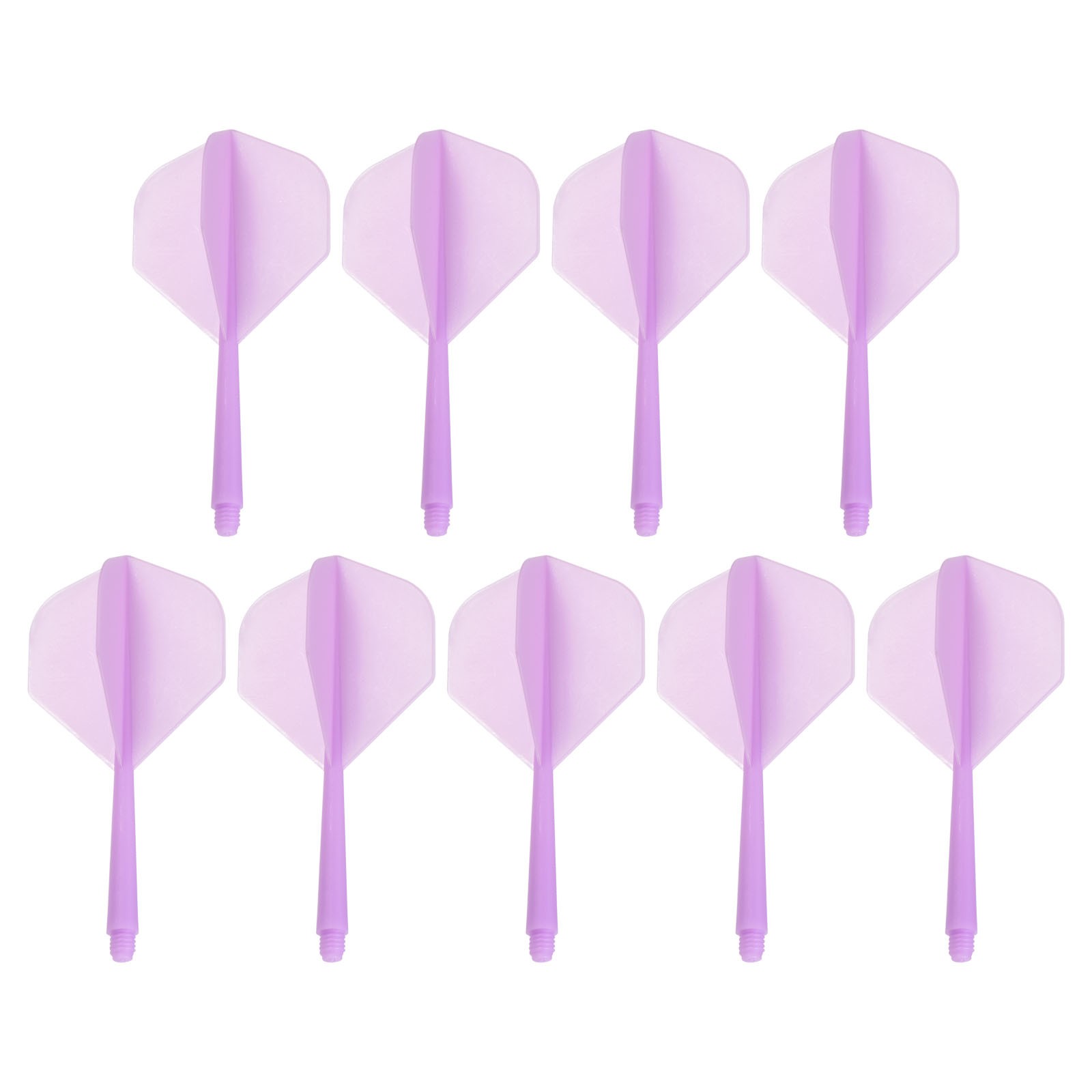 Integrated Dart Shaft & Flights, 9 Pack Lightweight Dart Flight Set, Purple