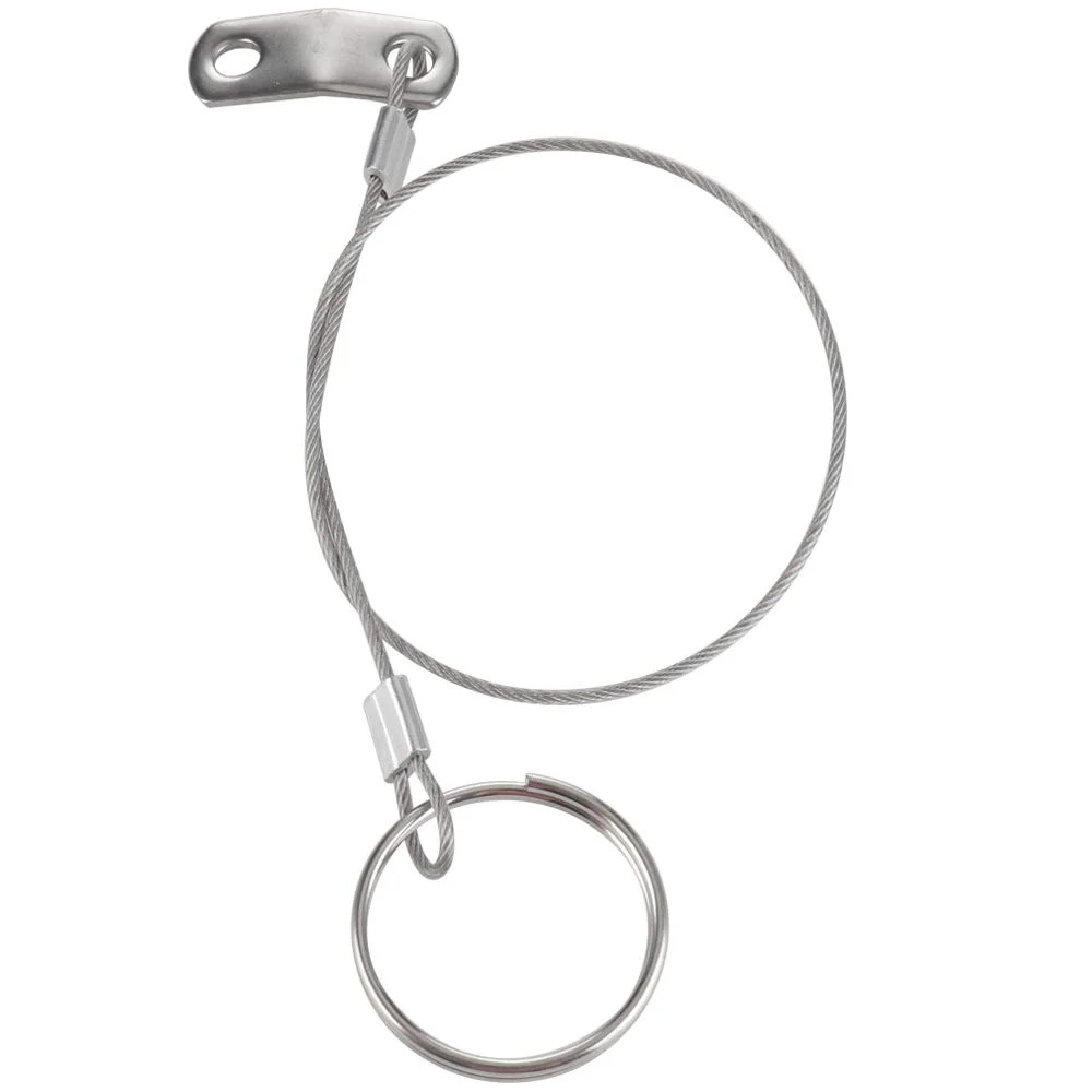 4 Pcs Full 316 Stainless Steel Lanyard Cable w' Drop Cam & Quick Release Ring Pr