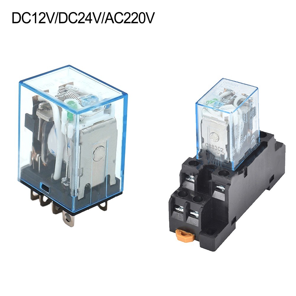 Coil Power for relay with Socket Base for DIN Rail DC12V DC24V AC24V AC110V