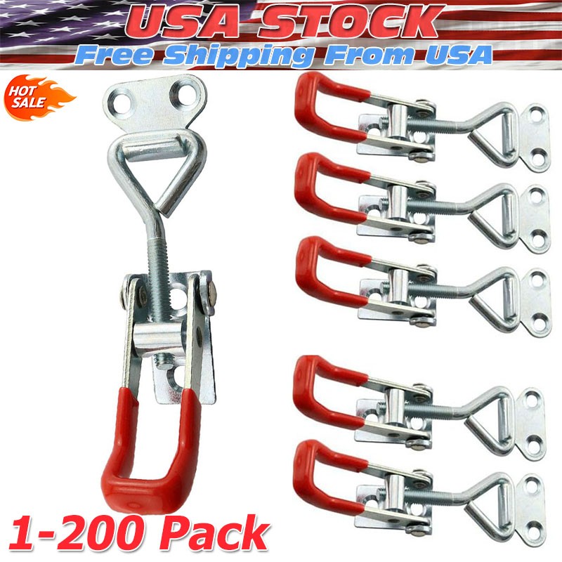 Heavy Duty Steel Toggle Latch Catches Adjustable Lock Clamp For Boxes Case New