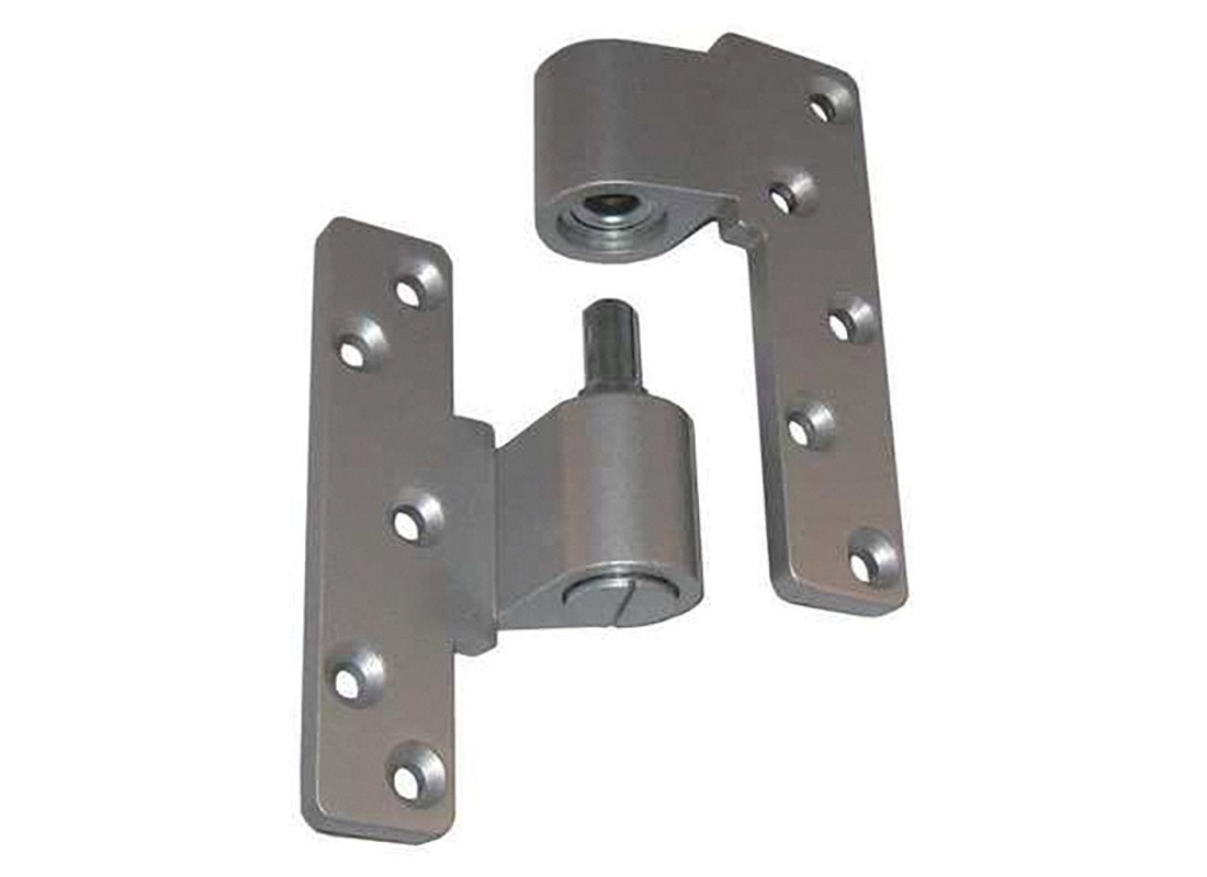 Kaba Ilco Intermediate Pivot Left Hand, 5" Height, Aluminum, Clear Coated Finish