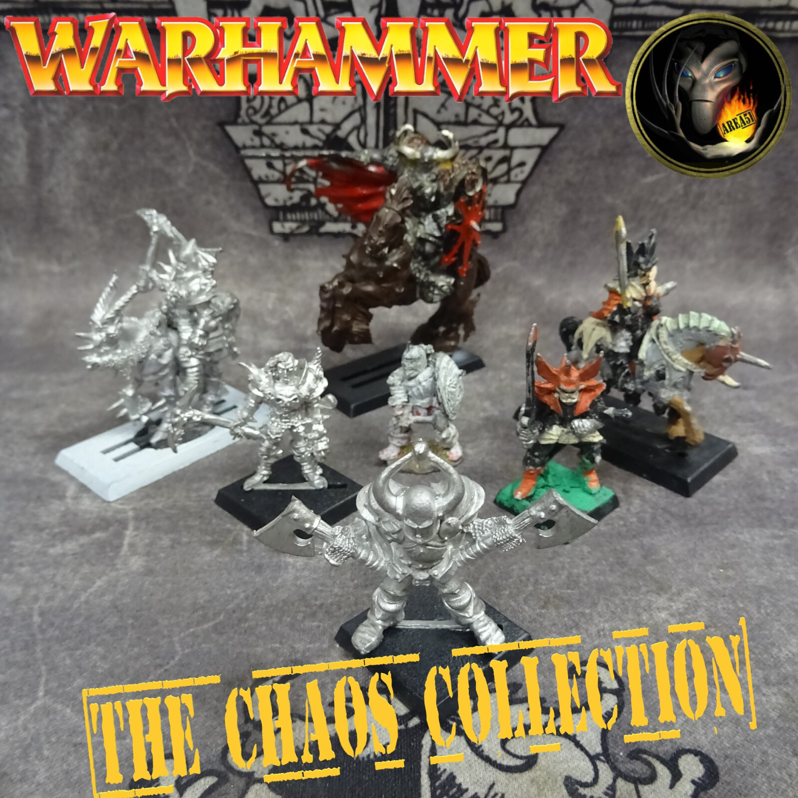 Vintage CHAOS MULTILIST Daemons, Warriors, Sorcerers etc ALL METAL GW 80s 90s A2