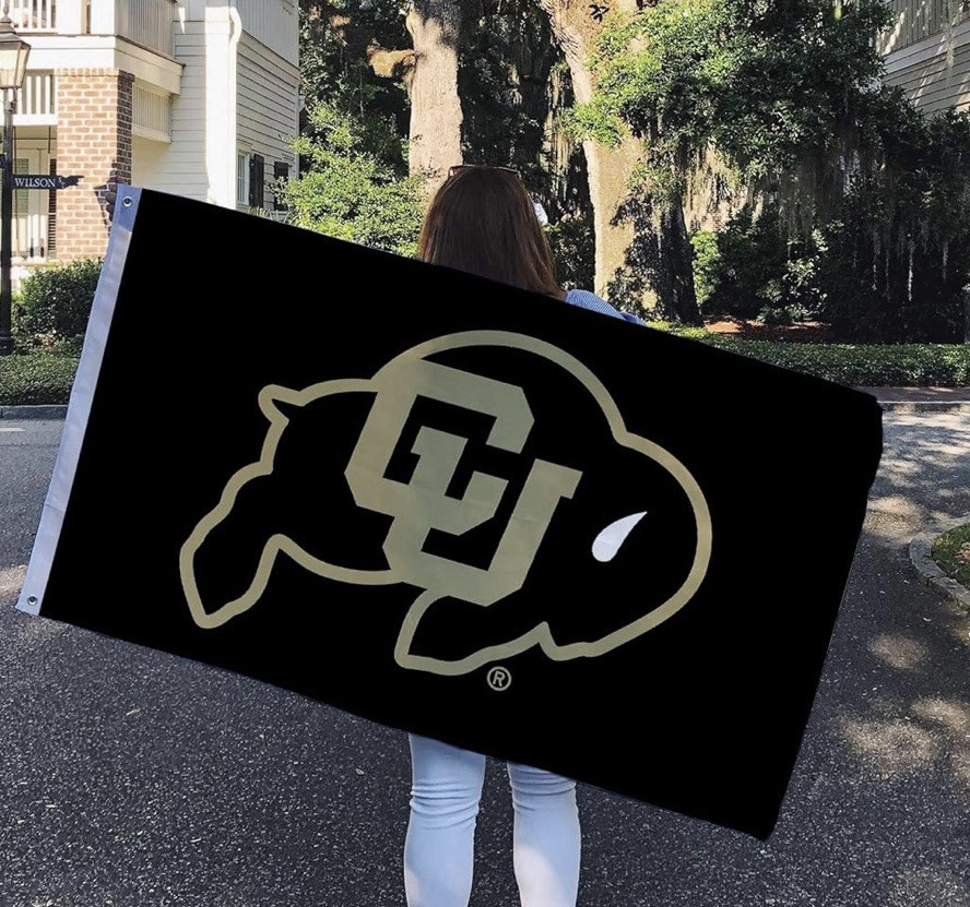 University of Colorado Buffaloes 3 x 5 Flag - CU Buffs - Black/Gold