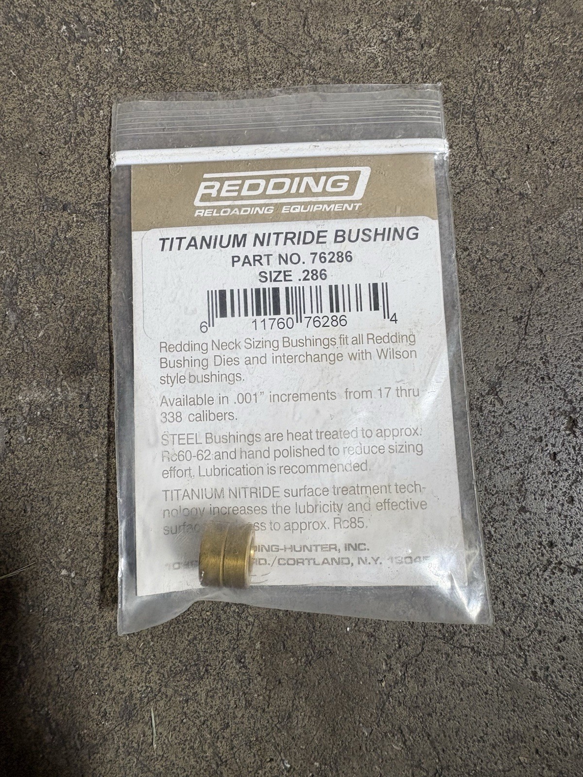 REDDING Titanium Nitride Neck Sizing Bushing -- Multiple Available 76XXX