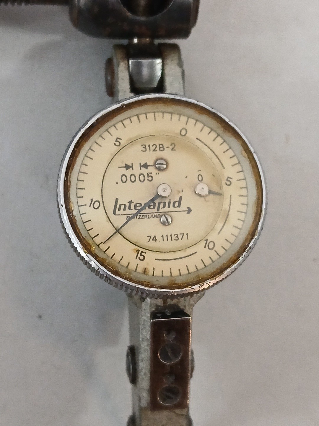 Interapid 312B-2 Dial Test Indicator .0005" Swiss Made And Attachments
