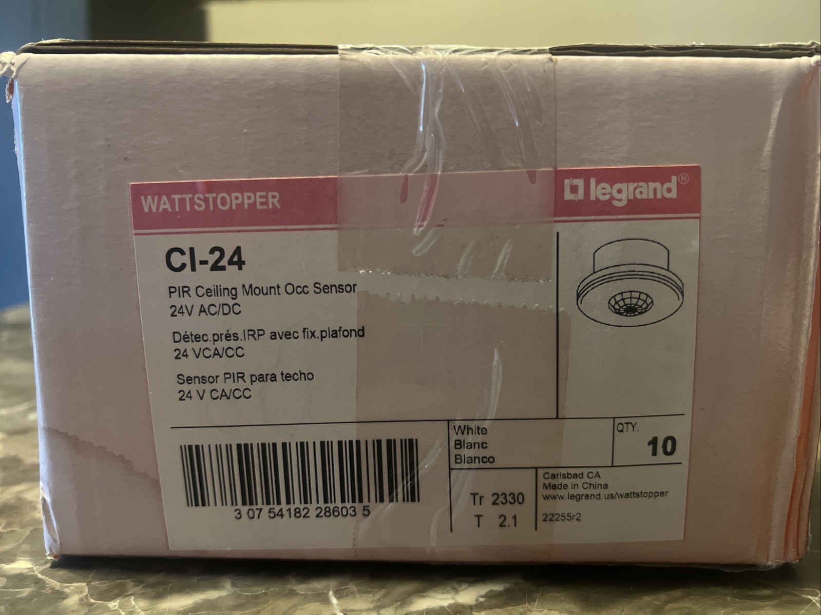 Wattstopper Pir Ceiling Mount Occ Sensor 24v AC/dc 10 Count