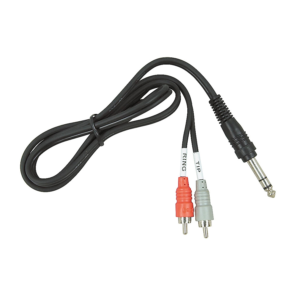 Hosa Stereo 1/4-Inch Male TRS to Dual Male RCA Insert Cable  3.3 Foot