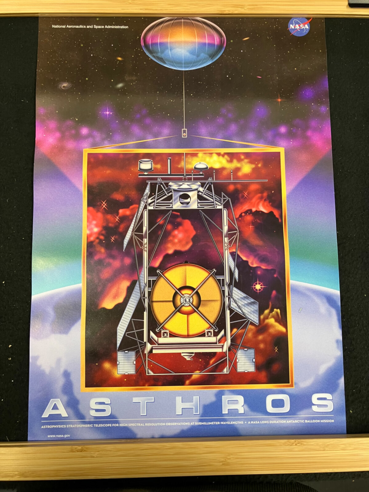 NASA ASTHROS LONG DURATION ANTARCTIC BALLOON MISSION , 12X18 POSTER