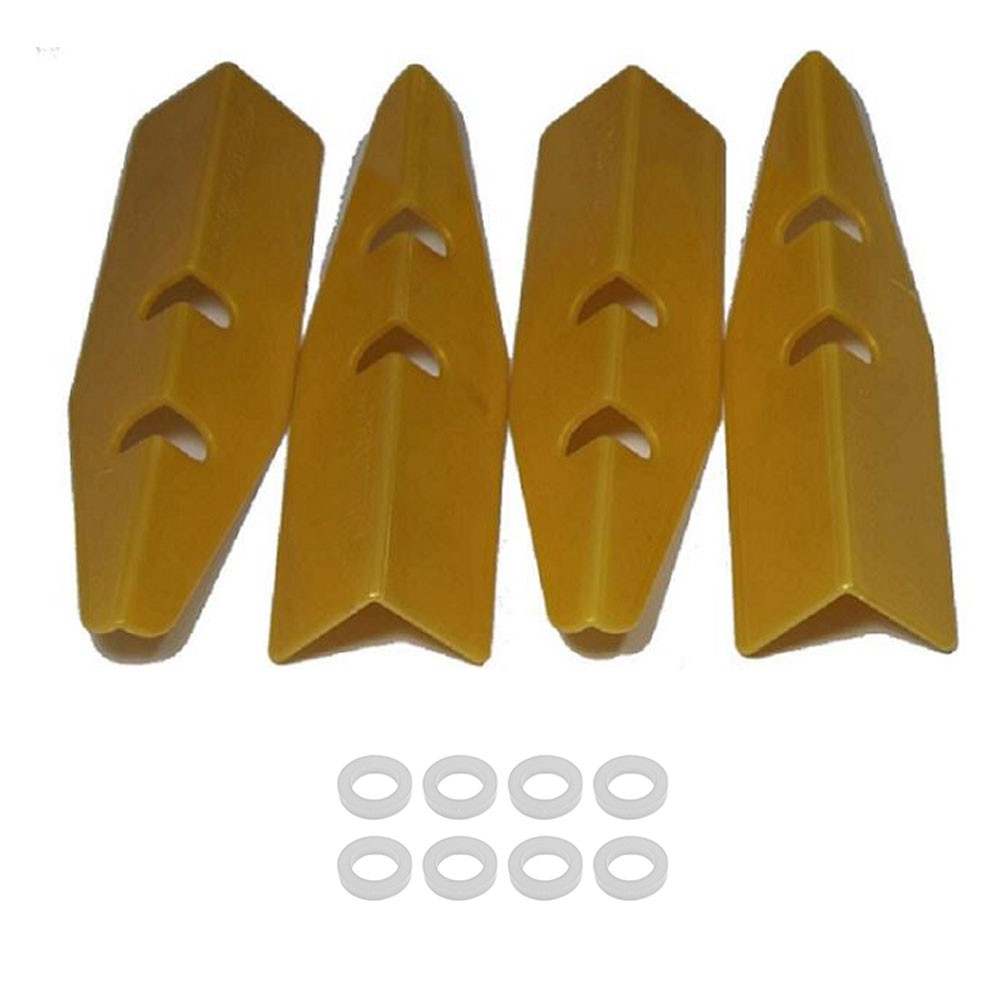 PinCab Pinball Leg Protectors Gold Set of 4 and Bolt Protectors Set of 8