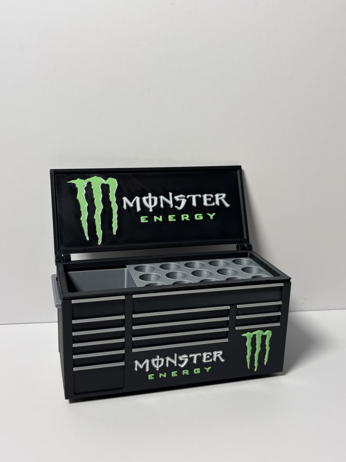 Monster Energy Desk Toolbox Pen Holder 3D Printed Pencil Cup Desk Organizer