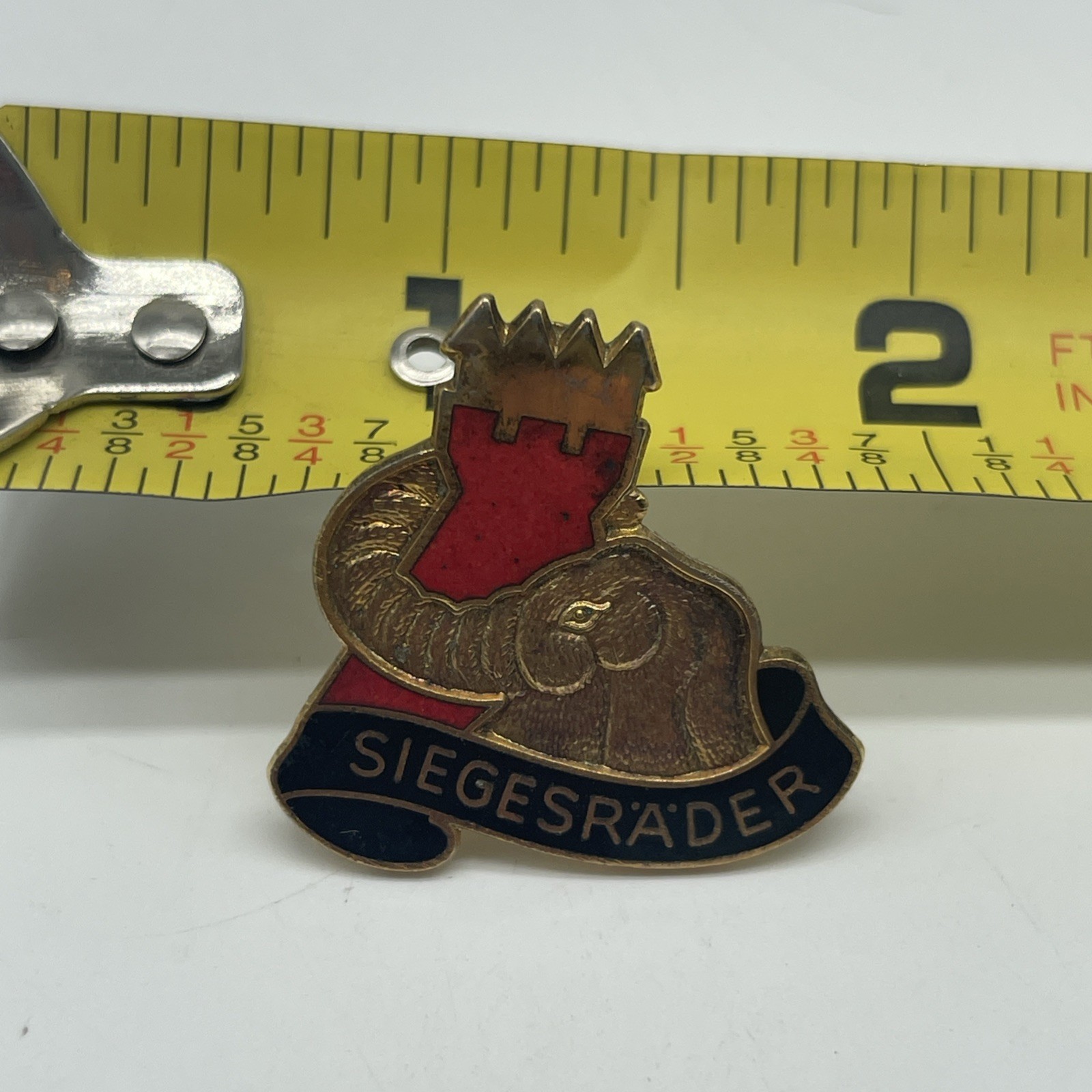 U.S. Military 53rd Transportation Battalion DI DUI Crest Pin SIEGESRADER Elephan
