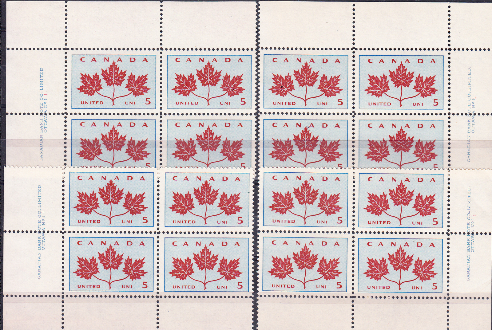 W CANADA 0417 PBK1 (1-4) MNH