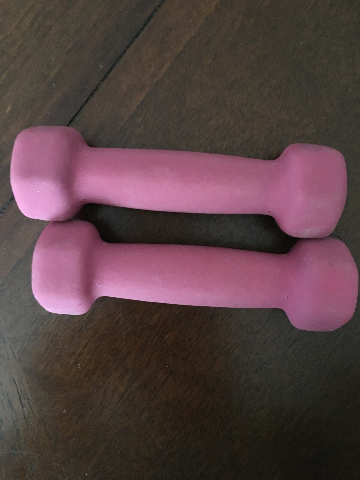 Pair 1lb CAP Neoprene Dumbells Weights Pink Total 2lbs.