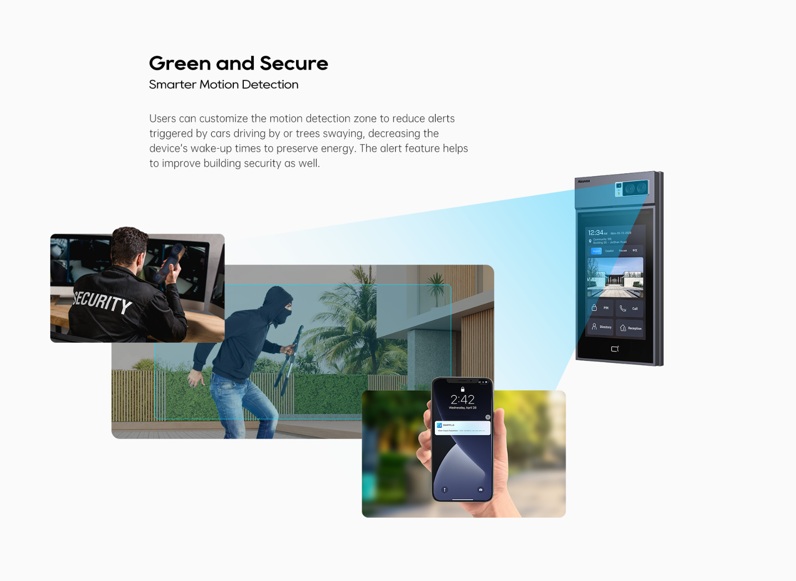 Akuvox S539 10-inch Touch Screen Smart Intercom, Face Recognition & Dual Camera