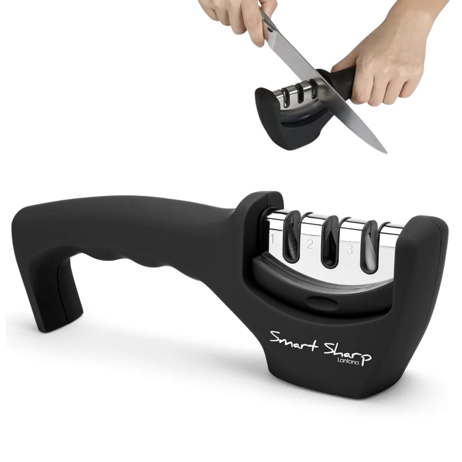 Sharpener 'Sharp' - Professional 3 Stage Manual Sharpener for Sharpening Kitc...