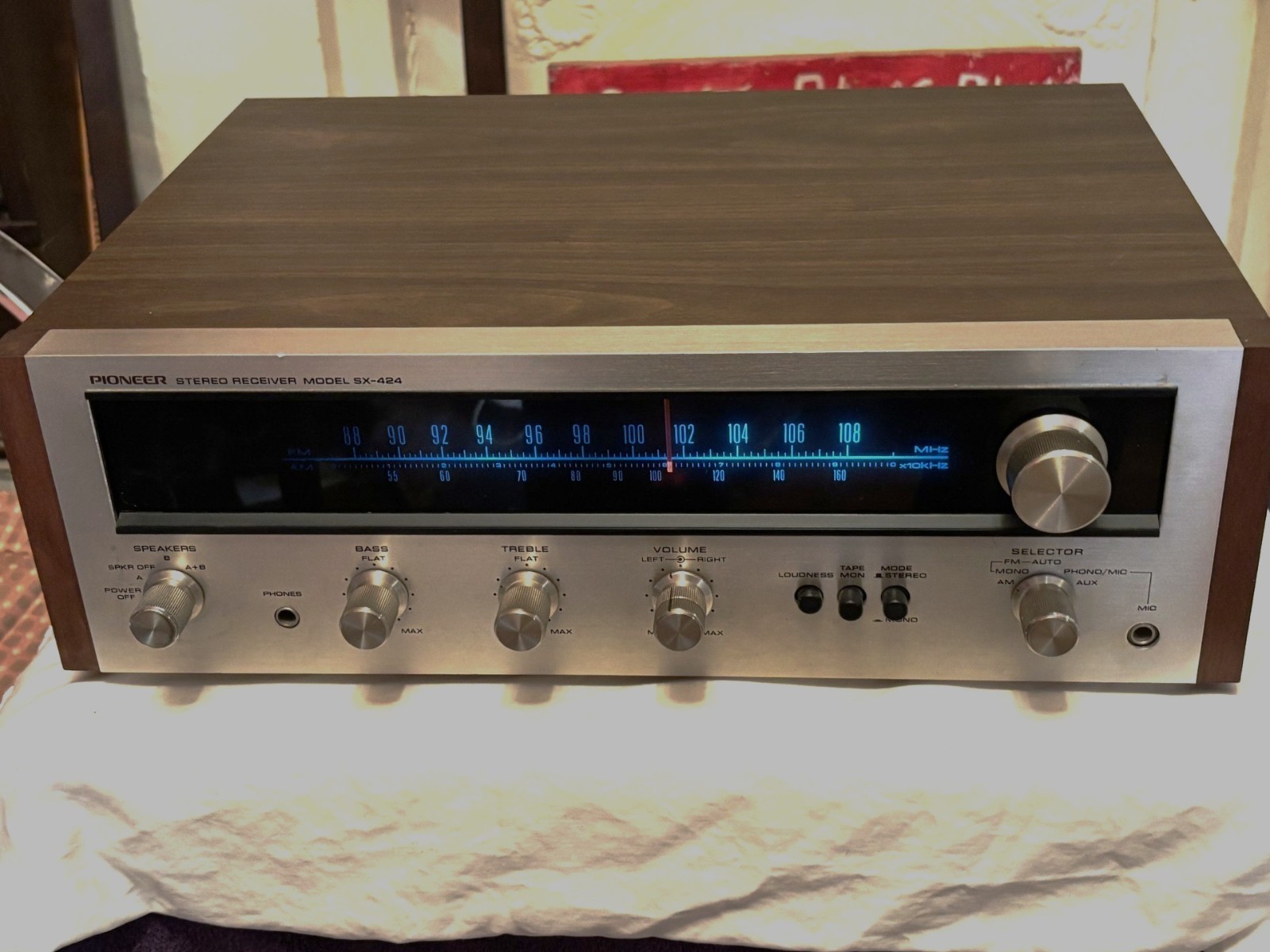 Pioneer SX-424 Stereo Receiver Tested Works