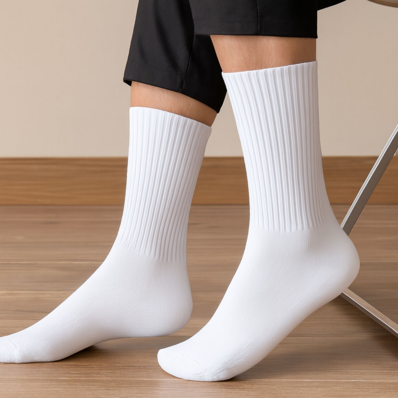 100% Cotton crew socks Pack of 3-12